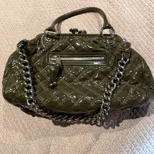 Marc Jacobs grey patent leather bag